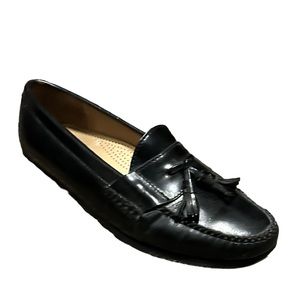 COLE HAAN Men's Genuine Black Leather Business Slip On Loafer Shoe-Size 9.5